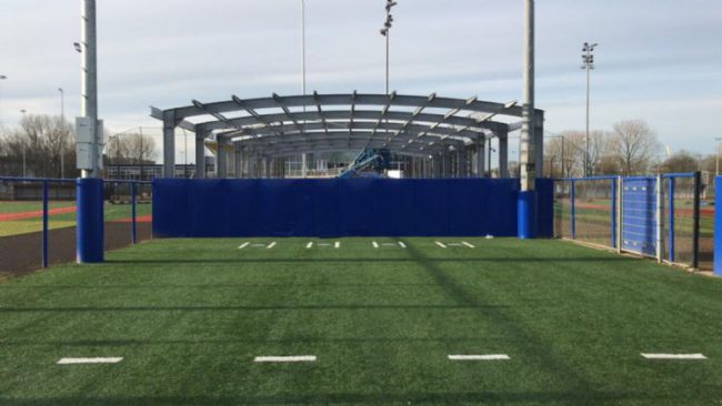 Slagkooi en bullpen voor Amsterdam Pirates