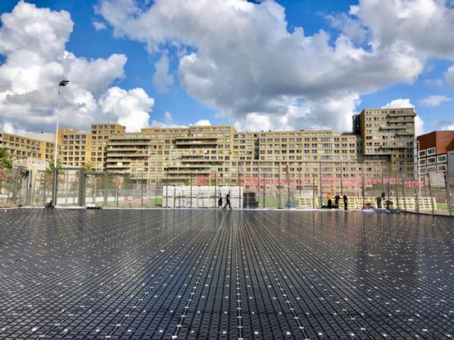 project kunstgrasveld met waterreservoir-amsterdam